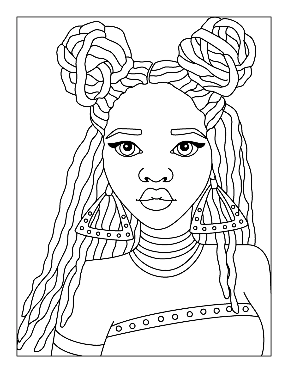 Black girl coloring