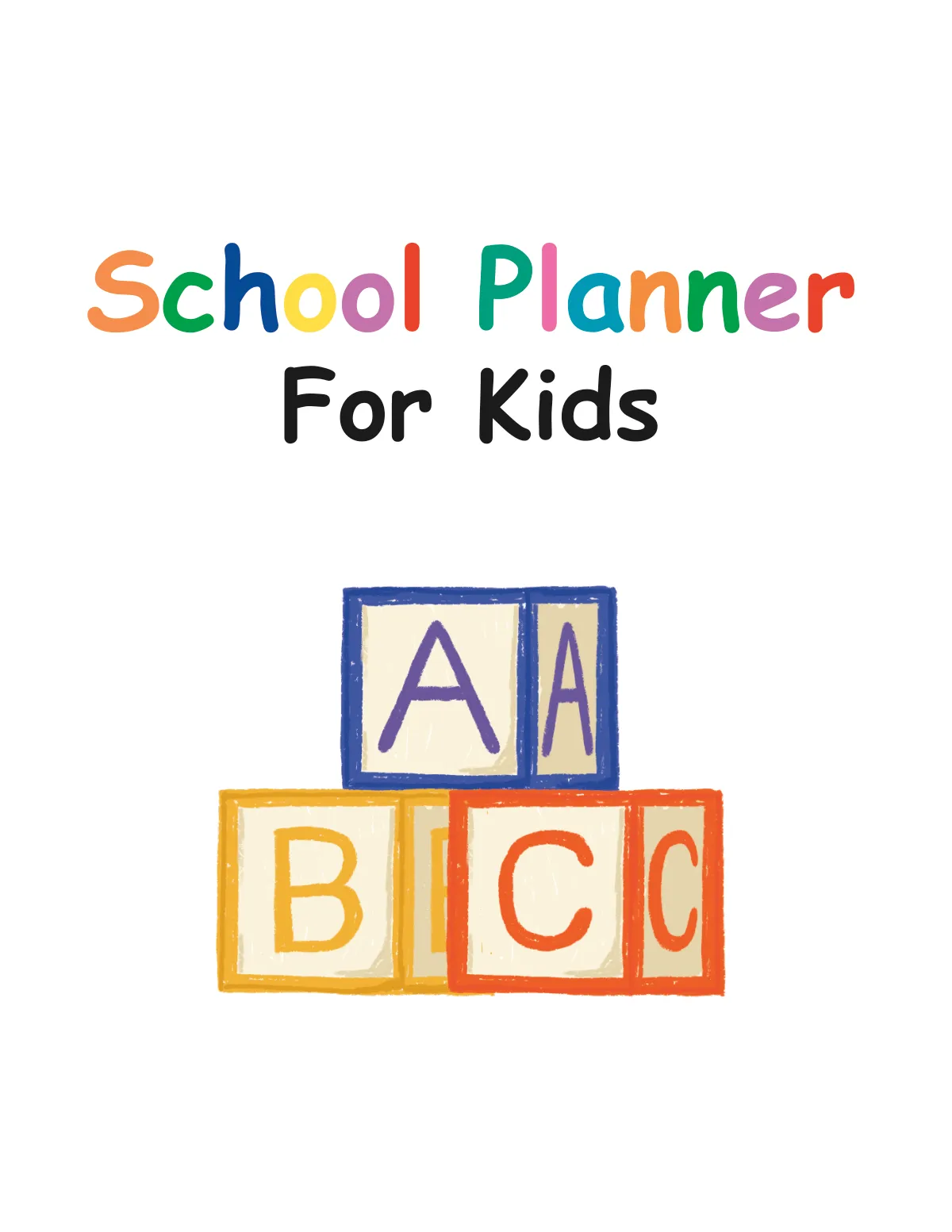 Editable School Planner