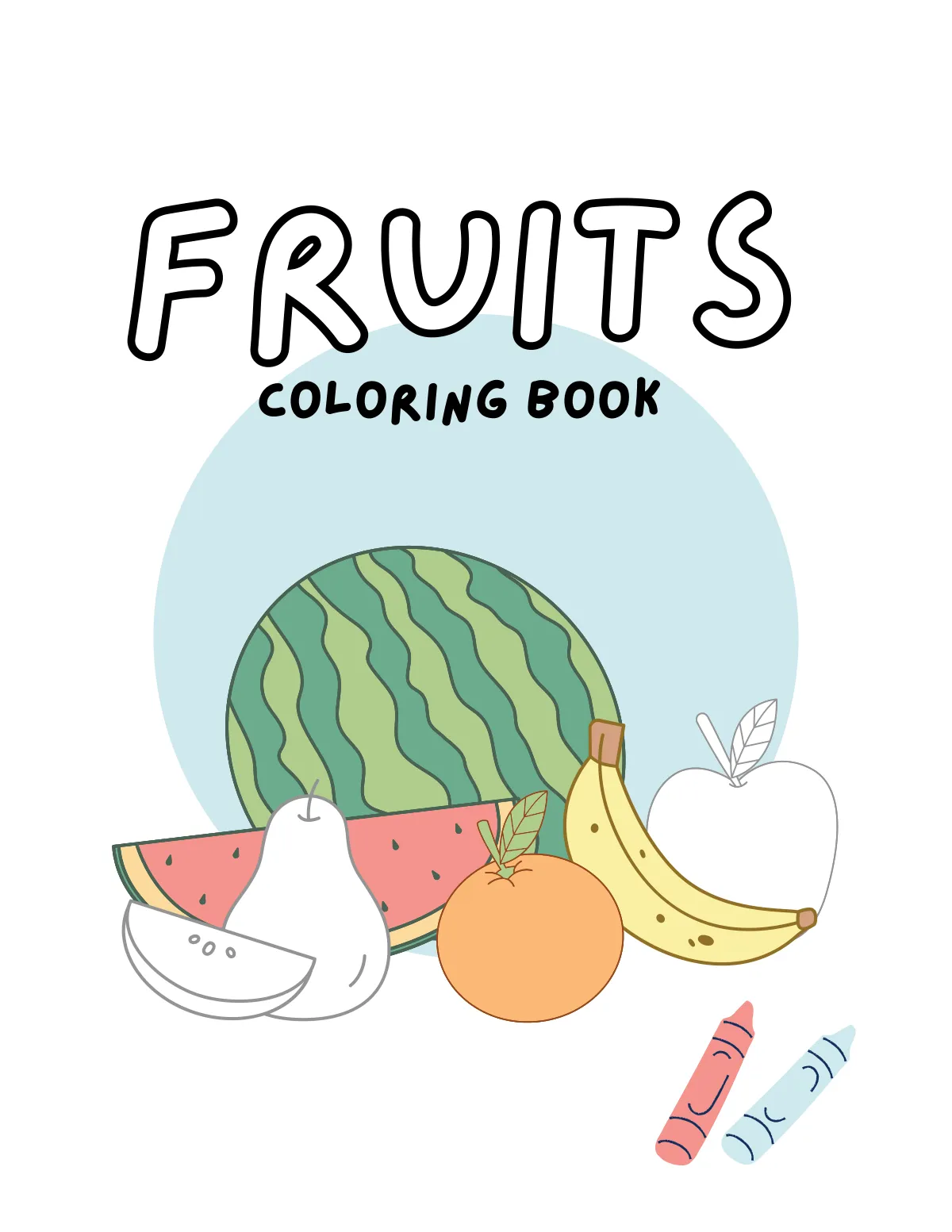 Fruits Coloring Book