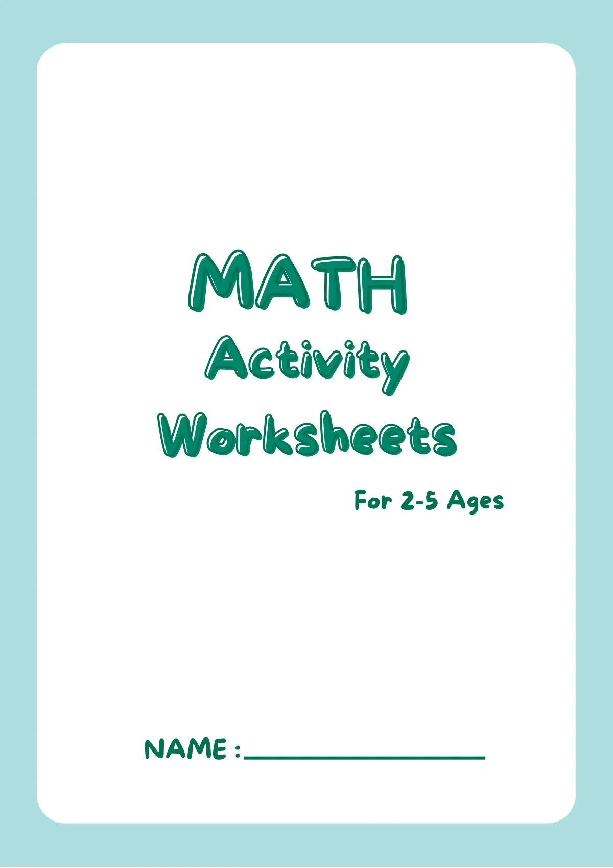 Math Activity Worksheets