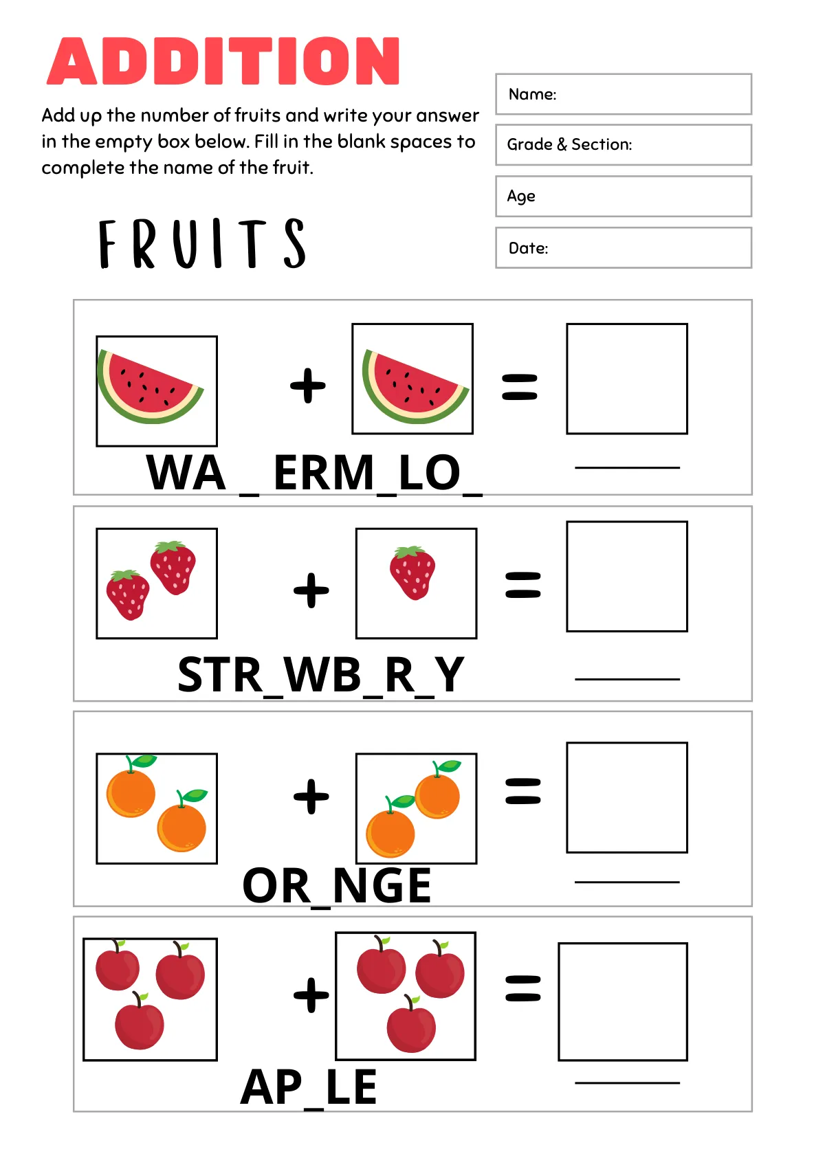Spelling Activity