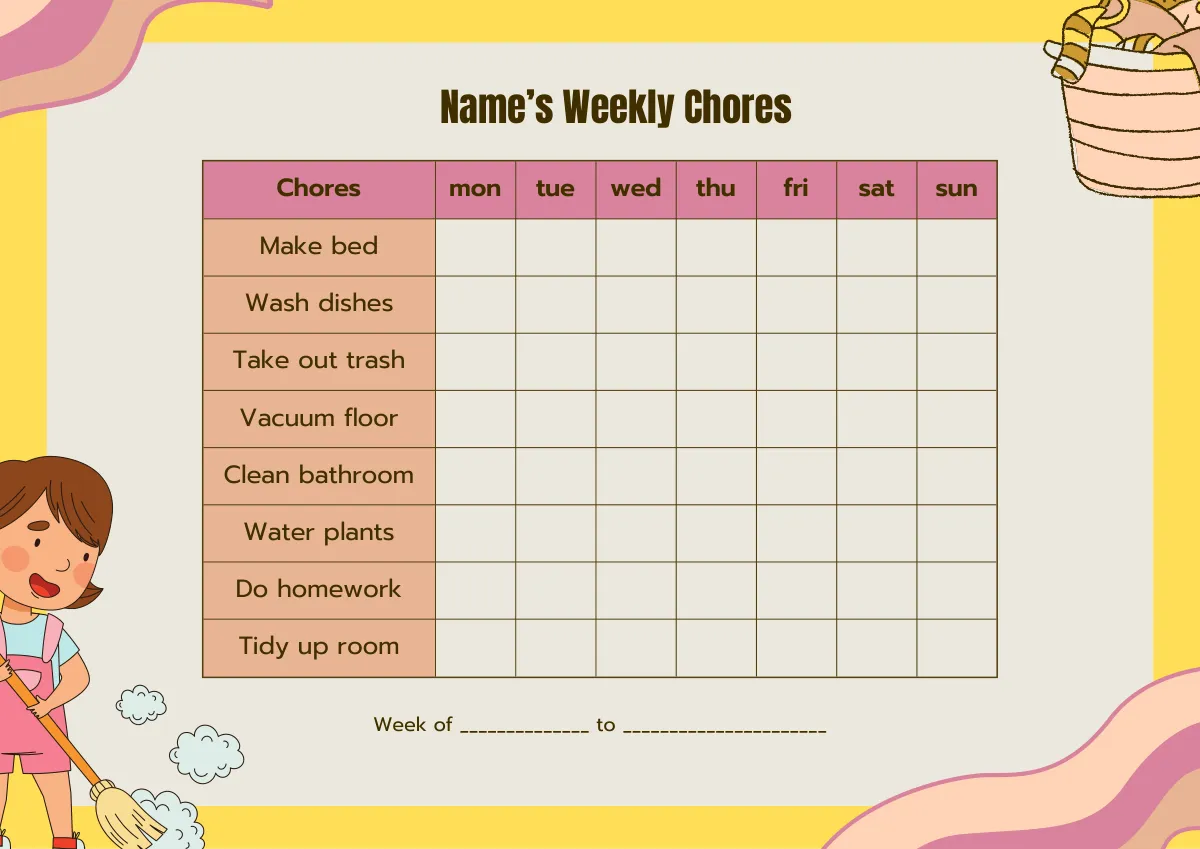 Weekly Chore Chart